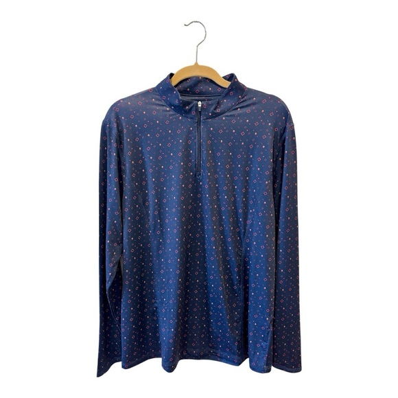 Callaway Weather Series 1/4 Zip Pullover Top Plus XXL Navy Pink Strawberry - Picture 1 of 8